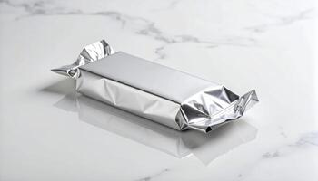 Candy Wrapper On Marble photo