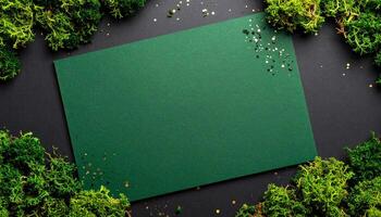 Biopolymer Sheet With Moss Particles photo