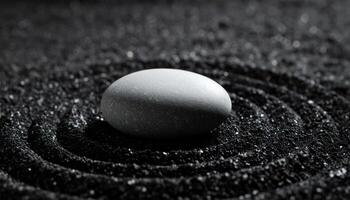 Stone Object On Ashy Volcanic Surface photo