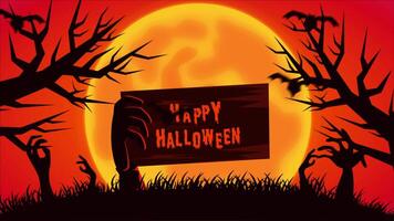 Happy Halloween With Zombie Hands video