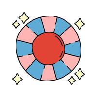 Color Wheel Doodle style, segmented circle representing color theory and visual design, perfect for artist or designer-related projects. vector