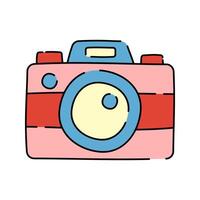 Camera Doodle style, vintage camera representing photography work, ideal for visual storytelling, content creation, or portfolio design. vector
