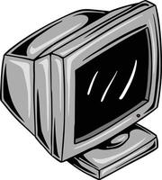 monitor computer isometric illustration vector