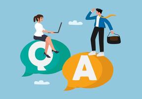 business people qa interview concept illustration vector