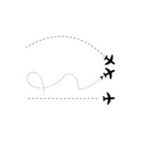 A drawing of three airplanes flying in a line vector