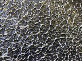 Cracked and cracked surface of a black surface photo