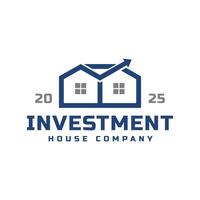 a two house with a business graphic shape. house investment business logo template. vector