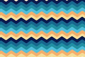 Geometric rounded wavy line striped with retro colorful. Retro style design template abstract background with copy space. vector