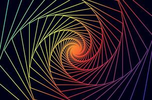 Colourful twist spiral line hole abstract background. Gradient rotate abstract line tech concept with copy space. vector