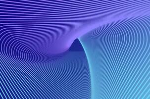 Concentric triangle line ripple swirl and spin pattern tech abstract background with neon vibrant colours. Technology, science and futuristic background with copy space. vector