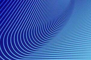 3d curved striped line perspective speed visualization dimensional abstract background. Futuristic and modern line perspective with neon blue color. vector