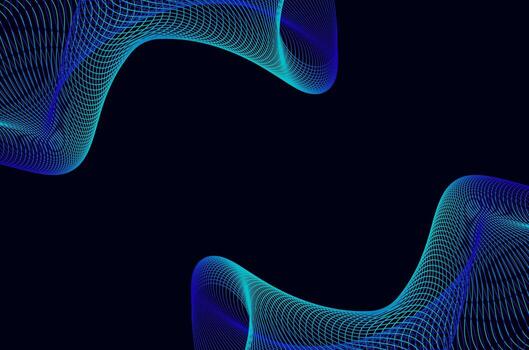 Futuristic Abstract line stripes line blue neon with gradient background. Tech, minimalist and modern concept with copy space. vector