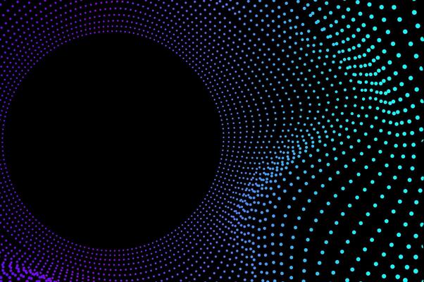 Science dust Tunnel Big data particle wave tech. Sound wave 3d concept abstract background with gradient color.