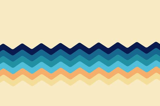 Wave Geometric rounded line striped with retro colorful. Retro style design template abstract background with space. vector