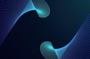 Futuristic motion flow fiber line data across tech gradient neon color. Technonoly spiral lines pattern abstract background with copy space. vector