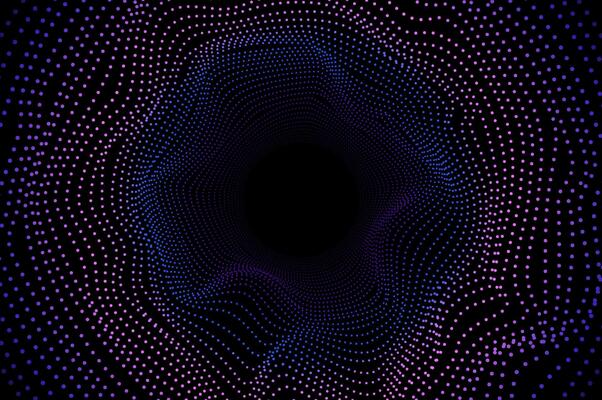 Science dust Tunnel Big data wave tech. Sound wave 3d concept abstract background with gradient color.