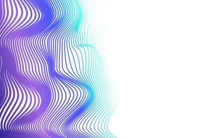 Dynamic line colorful neon wave stripes technology abstract background. Futuristic design with motion and depth effect and copy space. vector