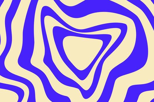 Psychedelic groovy trippy y2k retro blue pattern. concentric circles and psychedelic swirls. Striped geometric ornaments, hypnotic spiral. vector