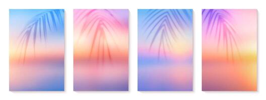Pastel palm tree backgrounds for inspired design vector