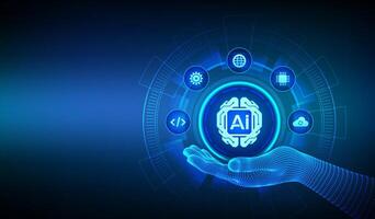 AI technology and digital innovation vector