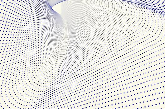 concéntrico triángulo línea puntos partículas onda remolino y girar girar modelo tecnología resumen antecedentes. tecnología, Ciencias y futurista antecedentes con Copiar espacio. vector