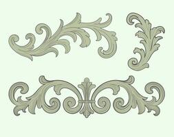 Elegant hand-drawn ornament set inspired by vintage baroque scrolls and classical engraving. Includes decorative flourish elements ideal for antique frames, invitations, borders, or traditional vector