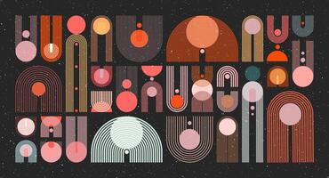 Colorful abstract shapes and patterns vector