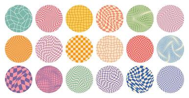 Colorful geometric circular patterns collection vector