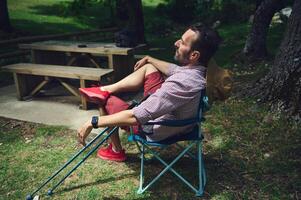 Relaxing Outdoors in a Leisurely Park Setting With Refreshing Nature Views photo