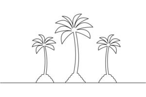 Palm trees coloring pages vector