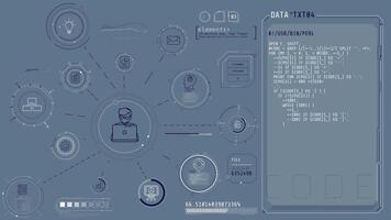 infográfico animação em a tema do isto profissional e programação. video