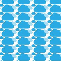 Seamless pattern with clouds vector