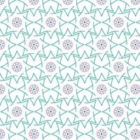 Abstract geometric seamless pattern in Arabesque style vector