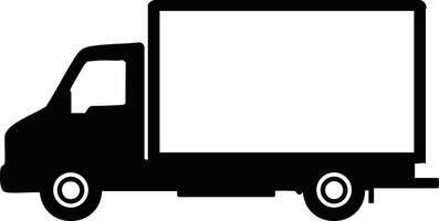 Delivery truck silhouette icon for transportation and logistics design projects vector