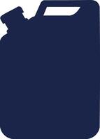 Fuel container icon in simple dark blue silhouette style for industrial and transport usage design vector