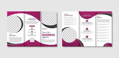 Trifold brochure design or modern business trifold brochure template design vector