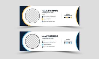 Creative modern email signature template design, corporate business email signature design vector