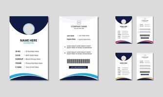 Creative modern identity card design template vector