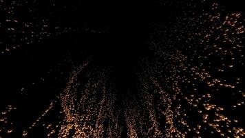 A mesmerizing display of golden bubbles on a black backdrop. Design video