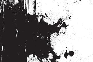 Grunge Ink Blot with Drips and Splatter . Abstract Black Texture vector