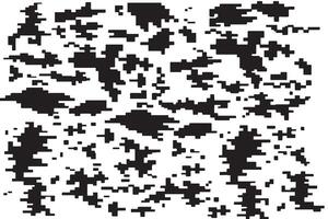 Abstract Pixelated Black and White Texture vector