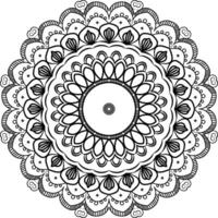 Hand-Drawn Decorative Mandala in Boho Style vector