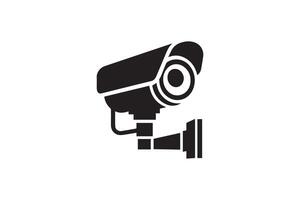black and white image of a security camera vector
