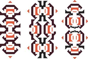 Vertical Ethnic Motif Strip set vector