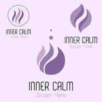 The inner calm logo set vector
