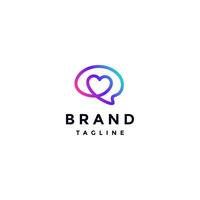 Heart Symbol Inside Brain Icon Logo Design. Brain And Heart Feeling In One Continuous Line Logo Design. vector