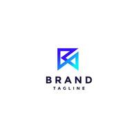 One Continuous Line Initial RA Letter Logo Design. Continuous Square Line Letter R and A Logo Design. vector