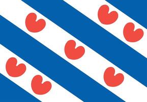 The flag of the province of Friesland in the Netherlands vector