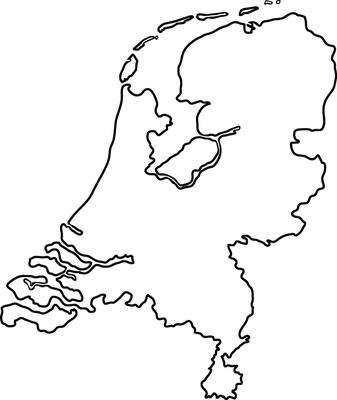 Outline map of the Netherlands