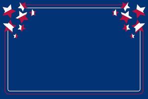 American holiday background in blue, white, red with star icons. Perfect for your design projects. vector